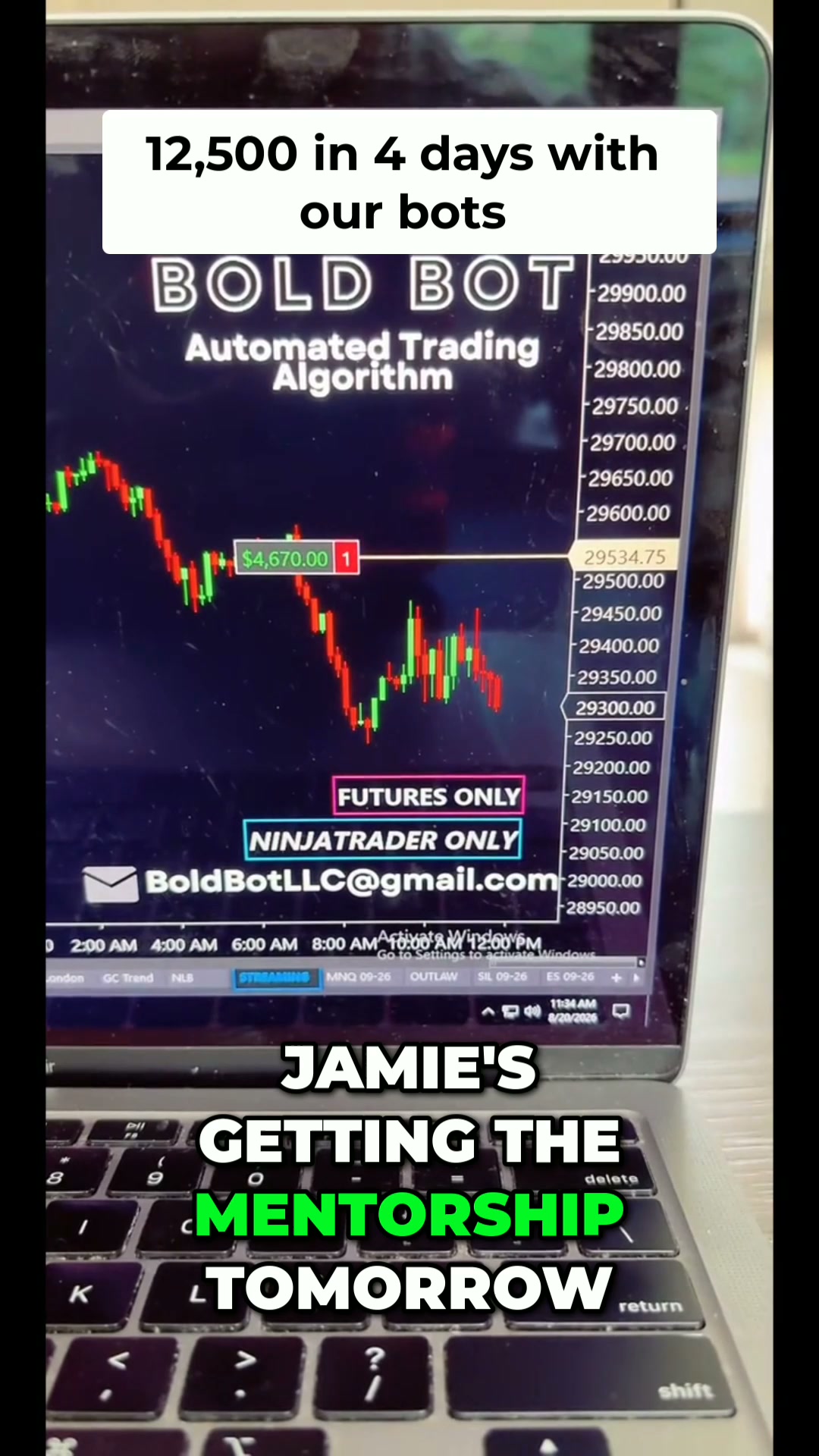 Bold Bot LLC Facebook ad: Learn to Trade While the Bots Trade