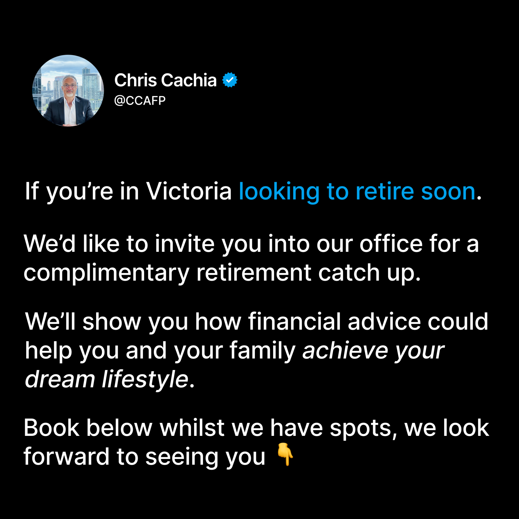 CCA Financial Planners Facebook ad: How Aussies Are Ditching Super Confusion For Retirement…