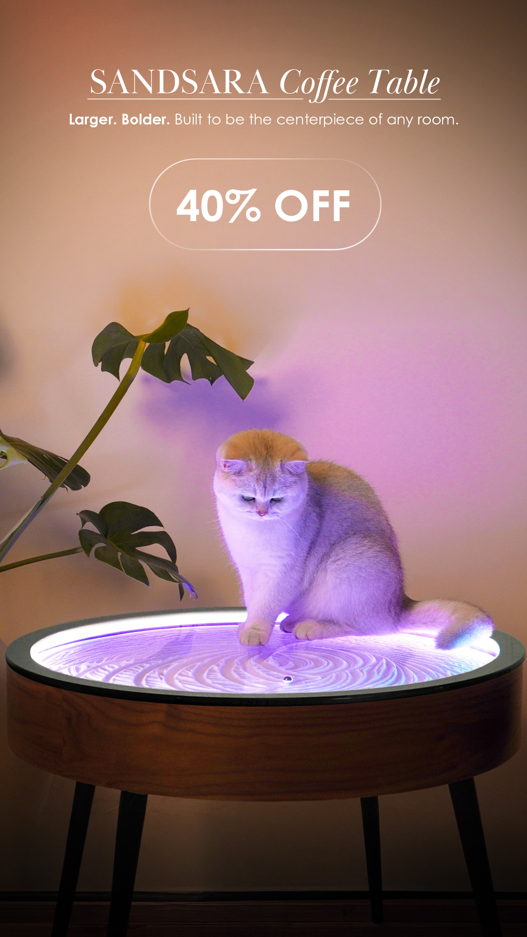 Sandsara Facebook ad: No screens. Just calm.