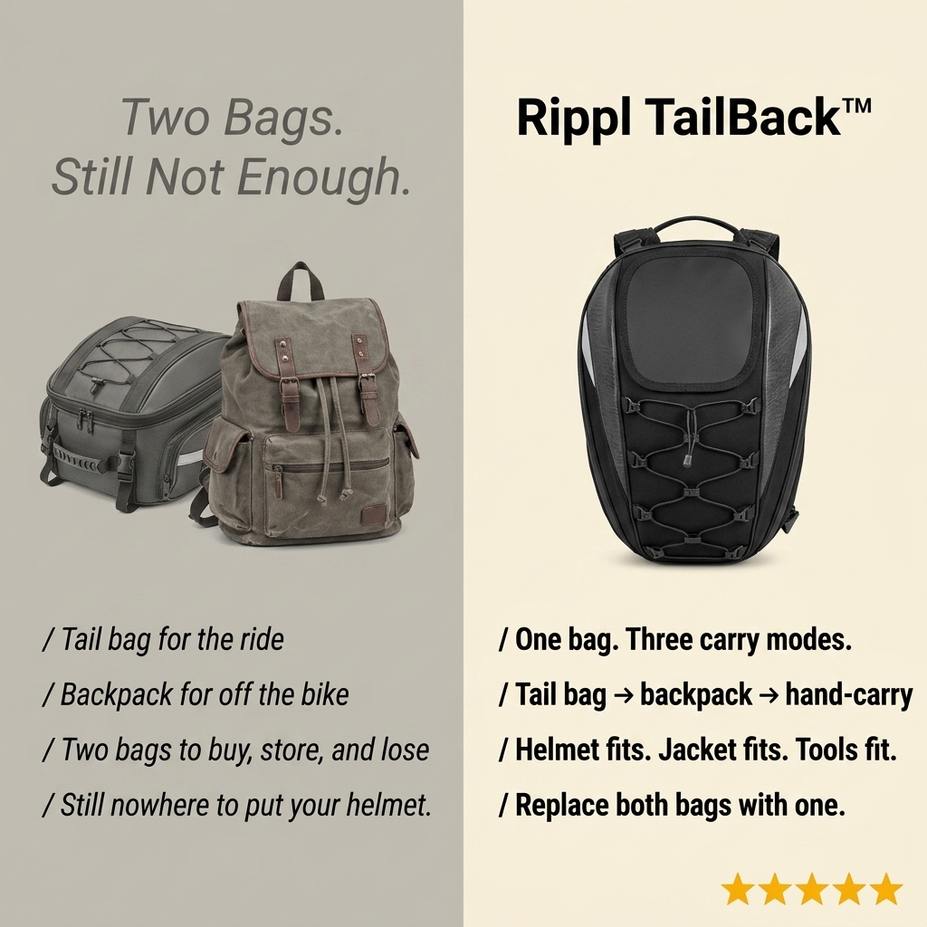 Mark.J.Rides Facebook ad: Stop Wearing A Backpack On Your Bike