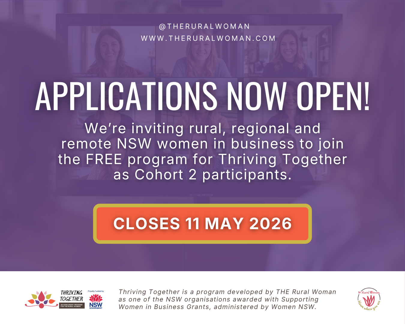 The Rural Woman Facebook ad: Applications close 11 May