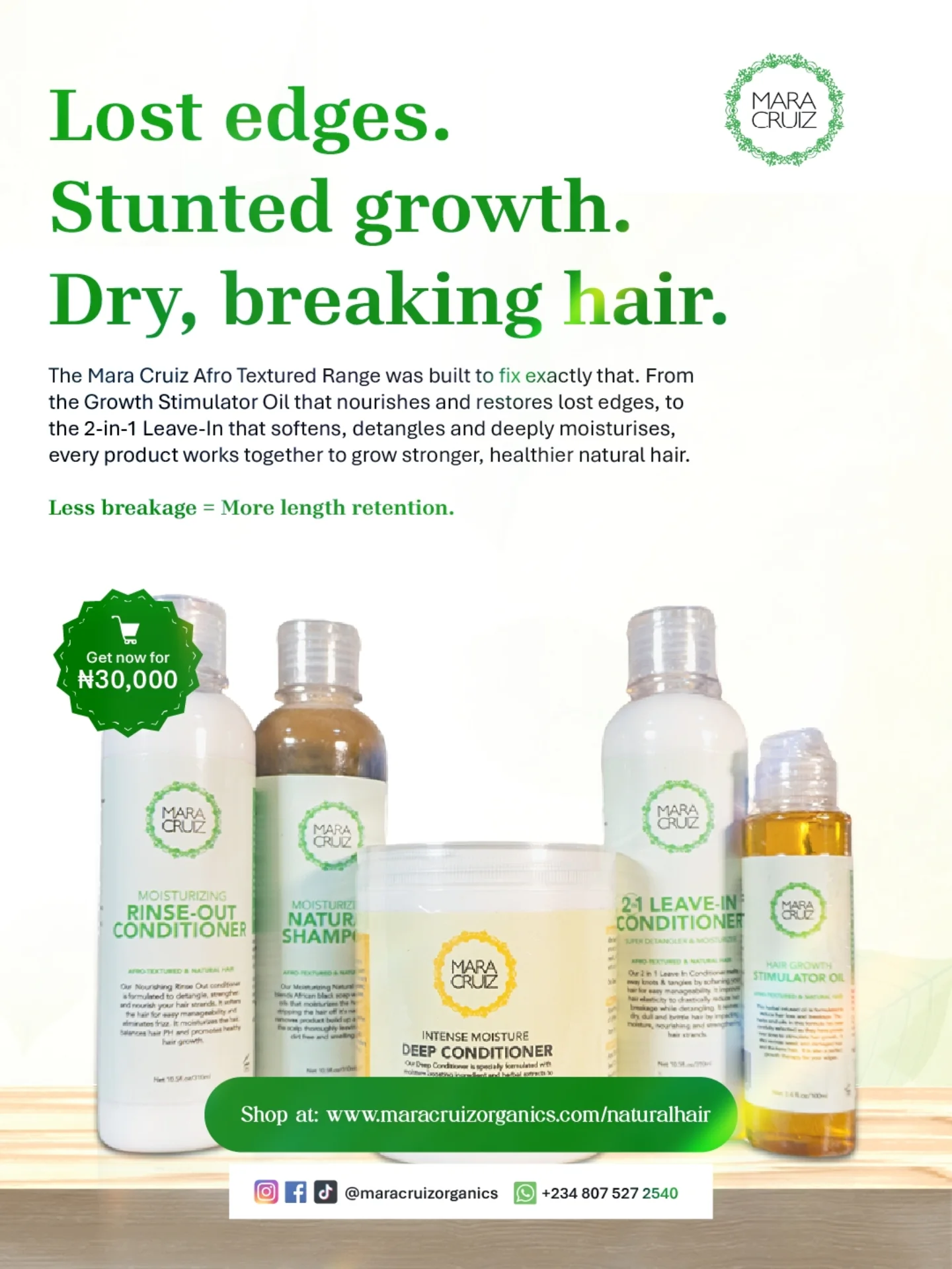 Mara Cruiz Organics Facebook ad
