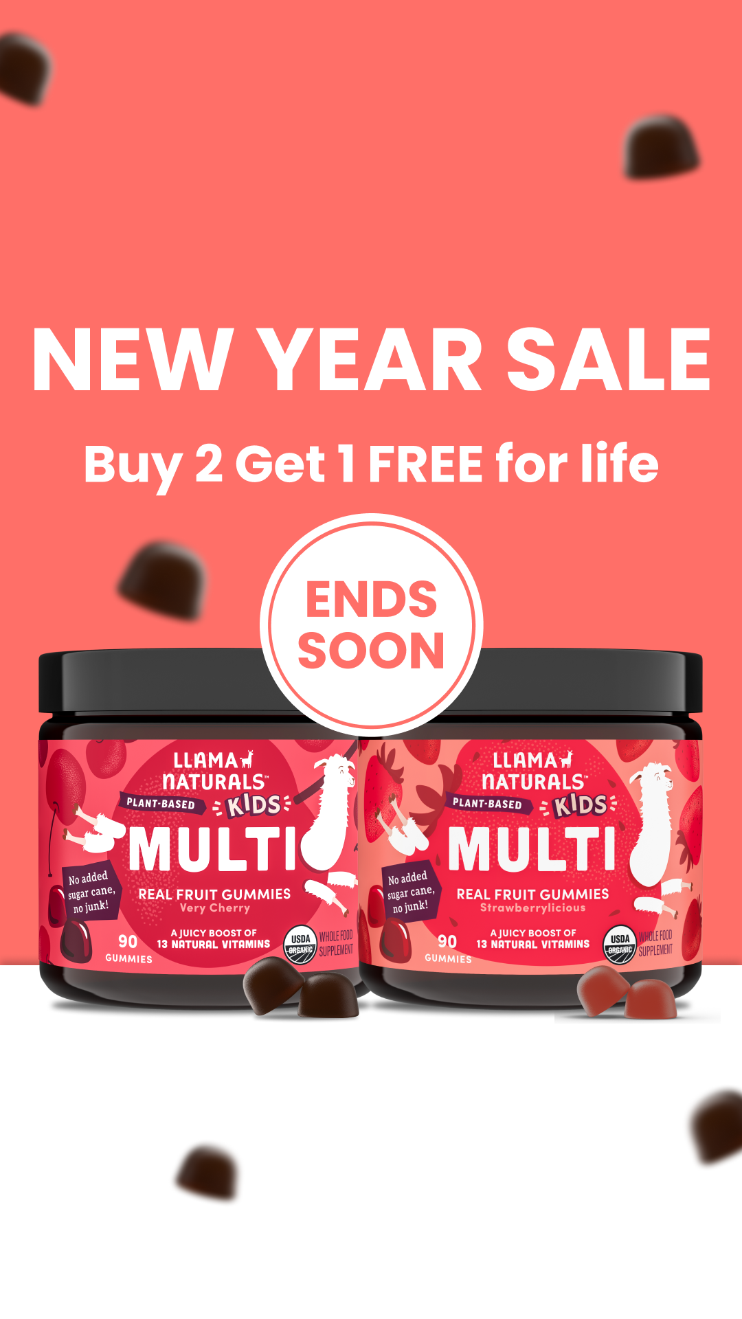 Llama Naturals Facebook ad: Worry-free nutrition for picky eaters