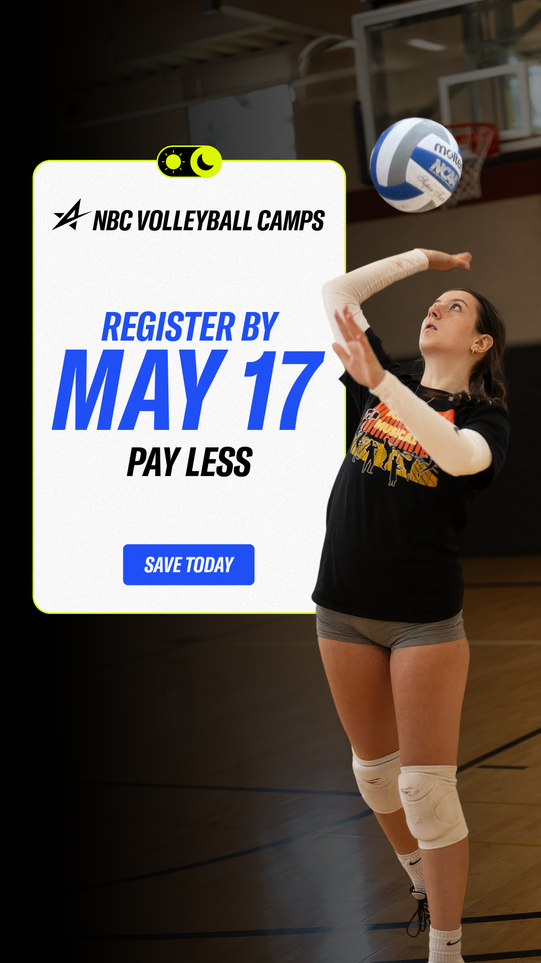 NBC Volleyball Camps! Facebook ad from May 12, 2026