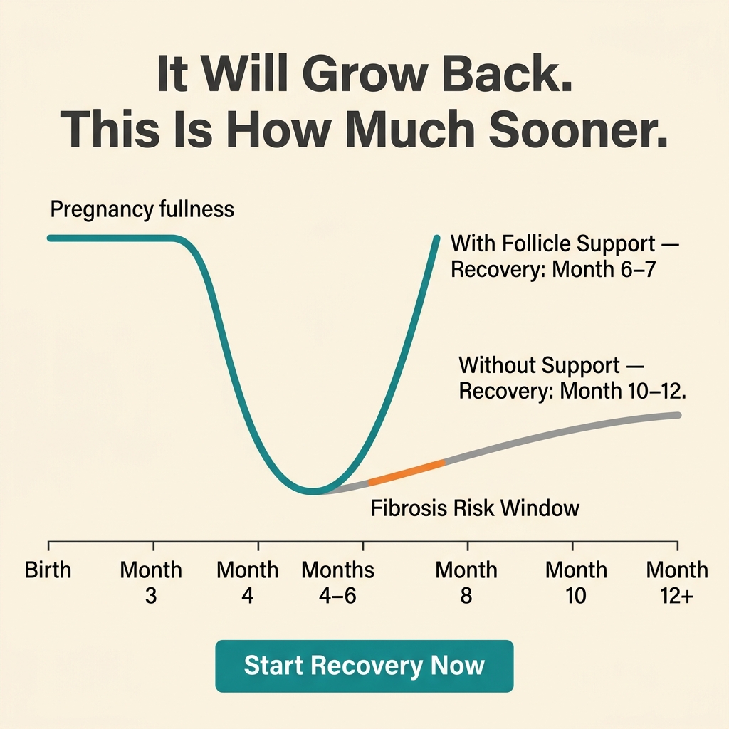 Anne Barkley Facebook ad: Don't Let Postpartum Take Your Hair