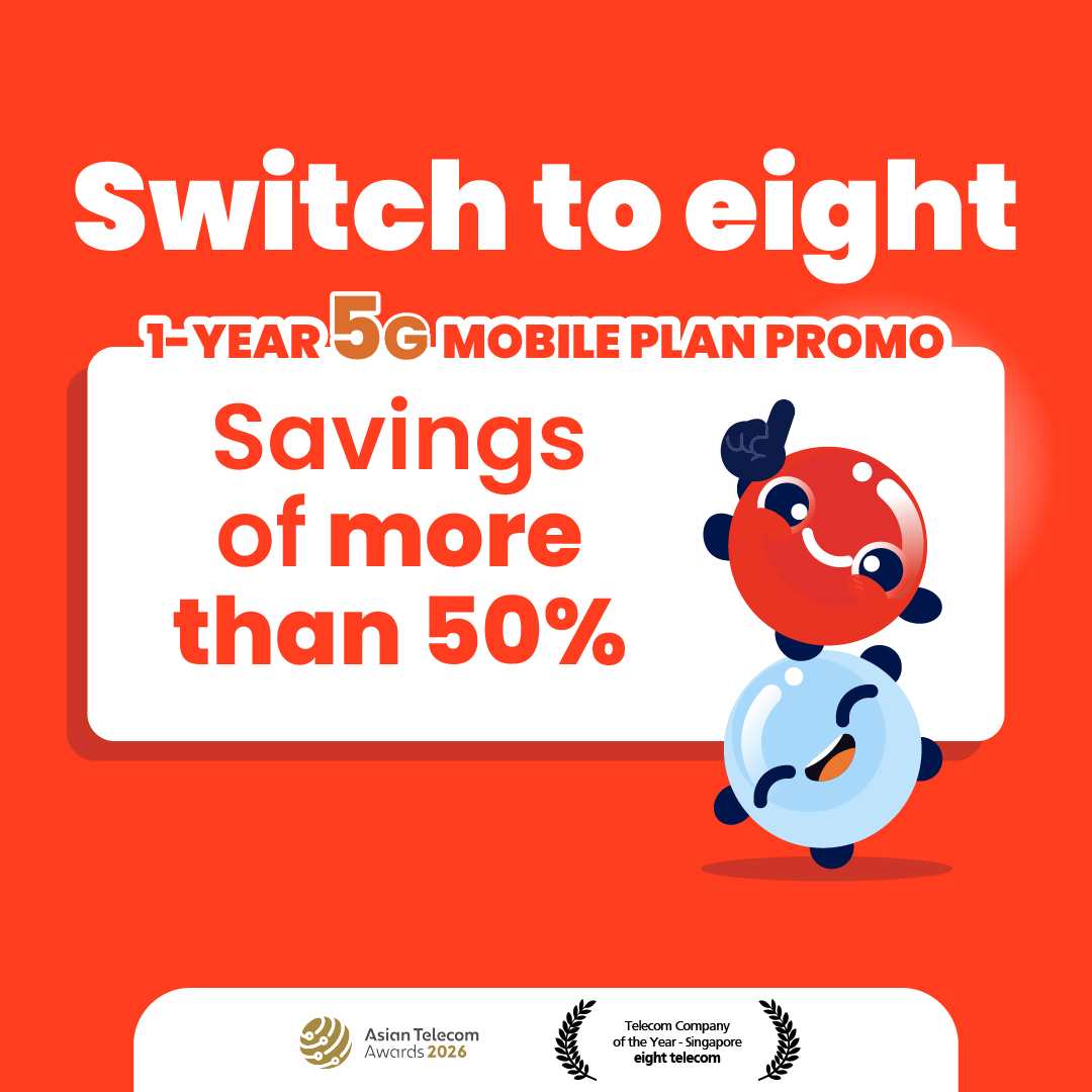 Eight Telecom Facebook ad: Limited 1-Year Plan Promo!
