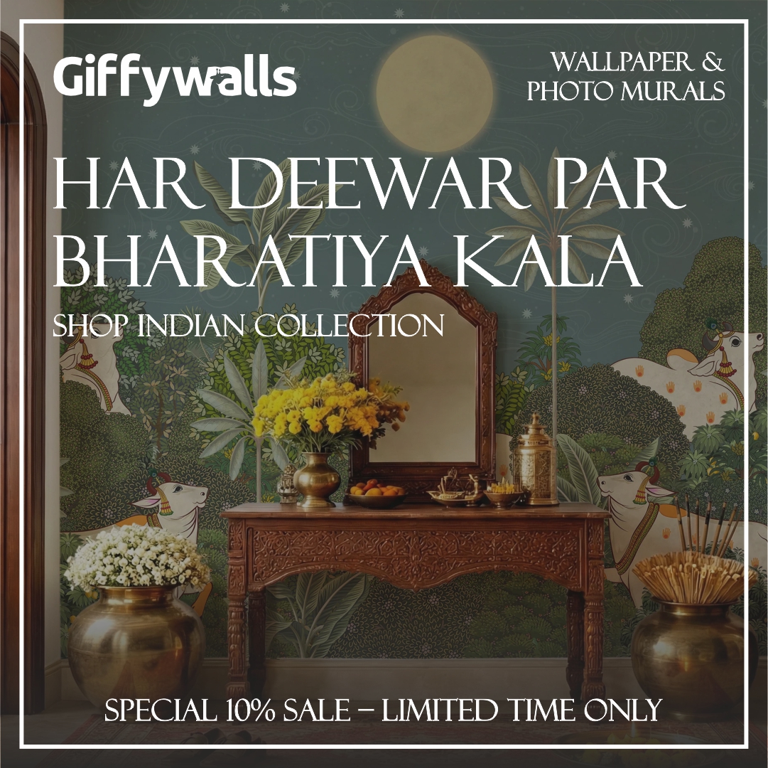 Giffywalls_in Facebook ad: Bring home the soul of Pichwai-Krishna stories, sacred…