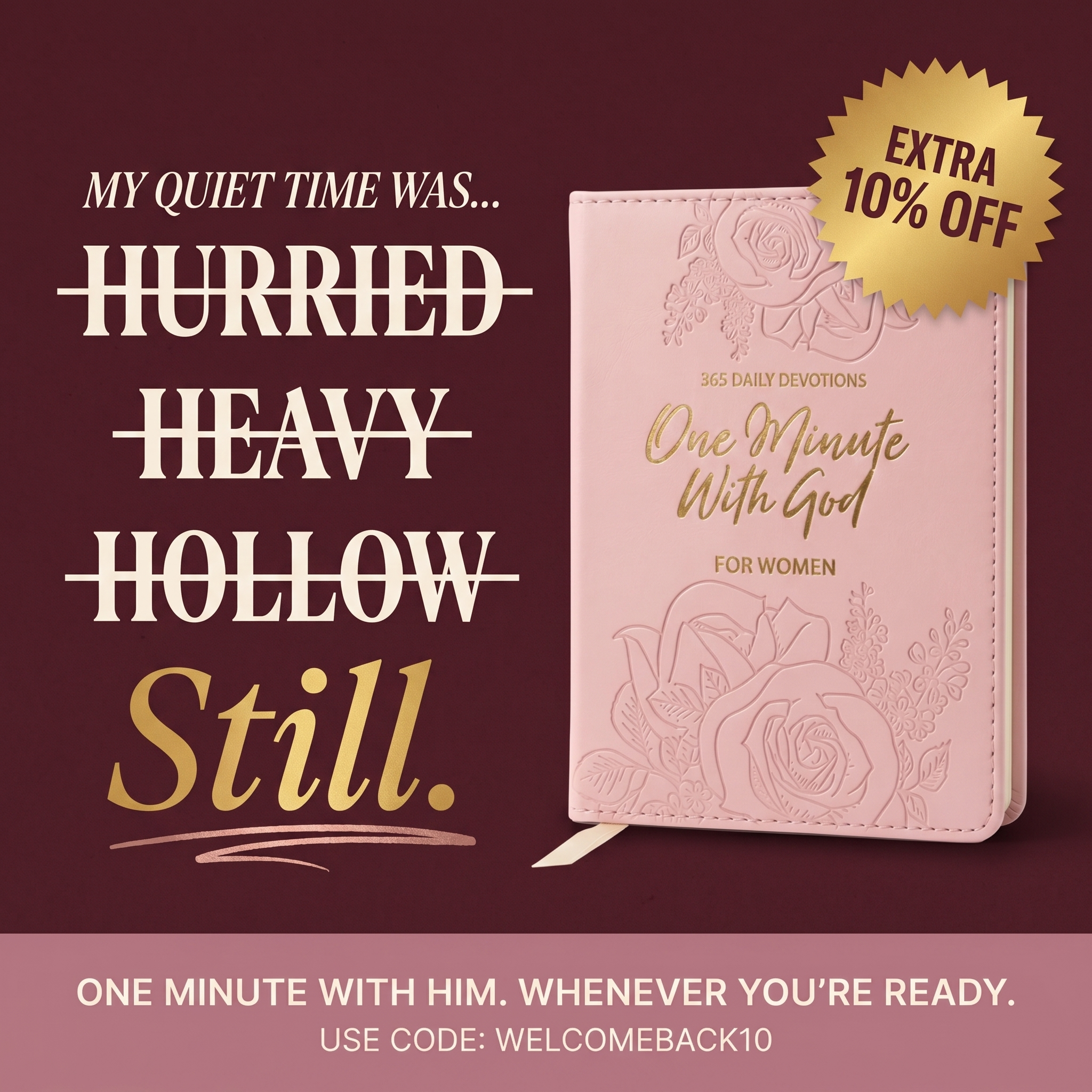 365 Daily Devotions Facebook ad: Still Trying. Still His.