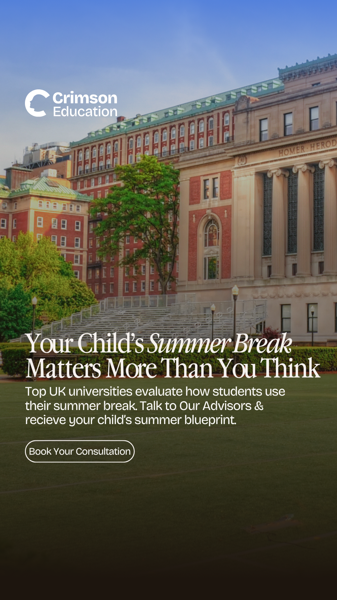 Crimson Education Facebook ad