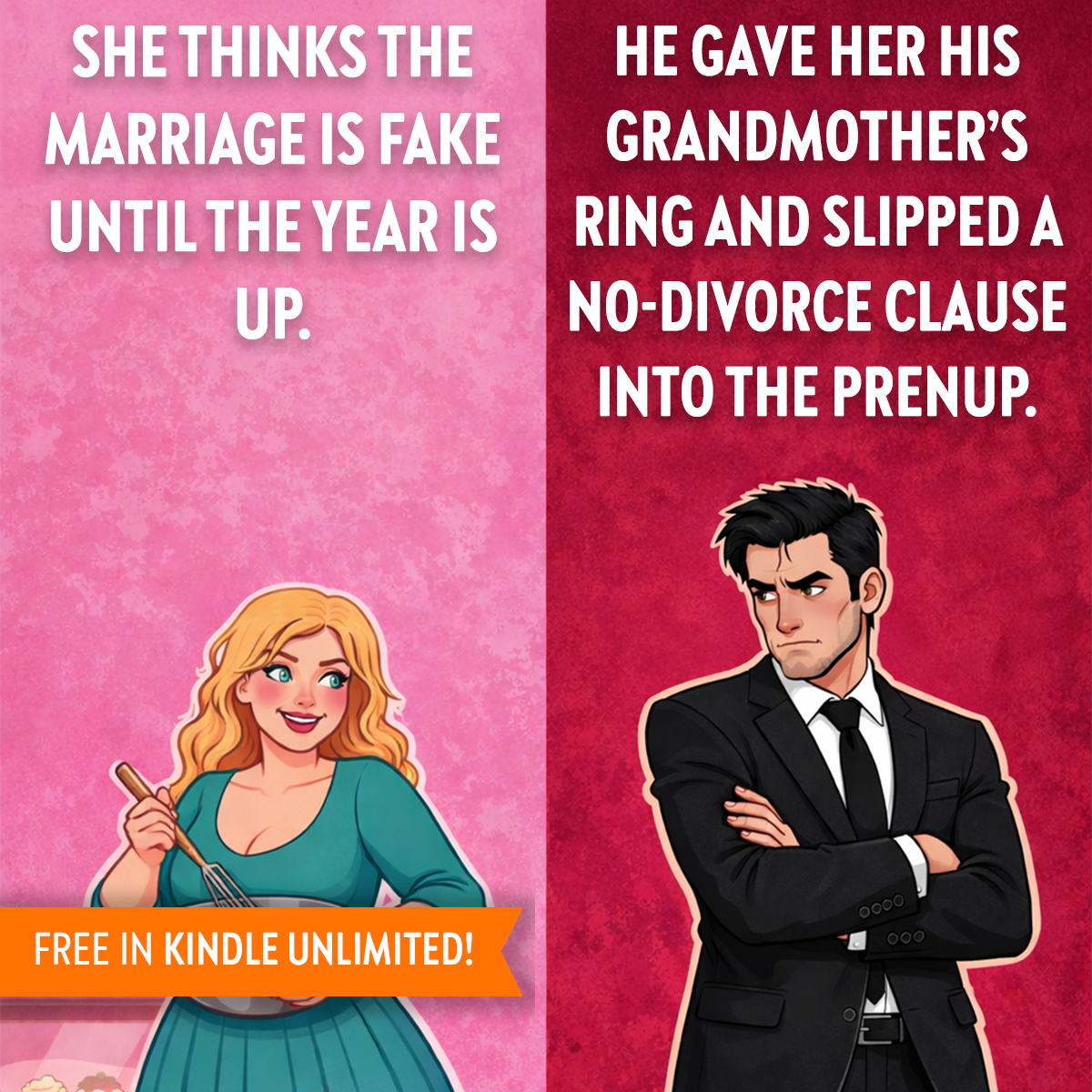L. Steele Facebook ad: Fake Marriage Billionaire Romance FREE in KU!