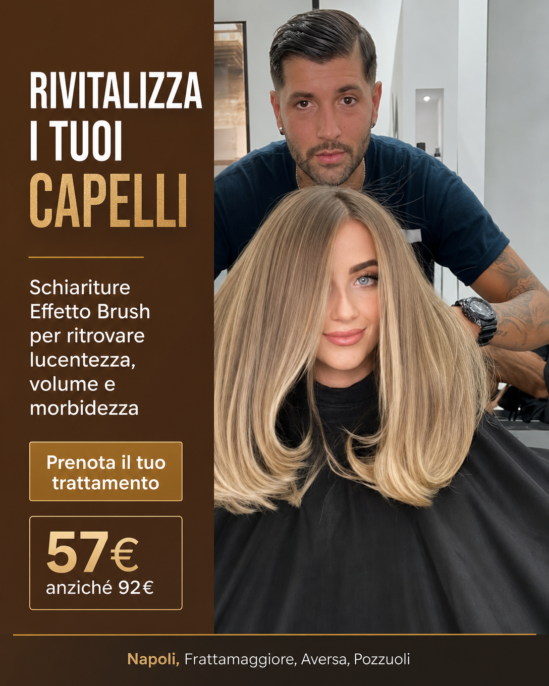 Revolution Style Facebook ad: Capelli naturalmente luminosi con l’Effetto Brush