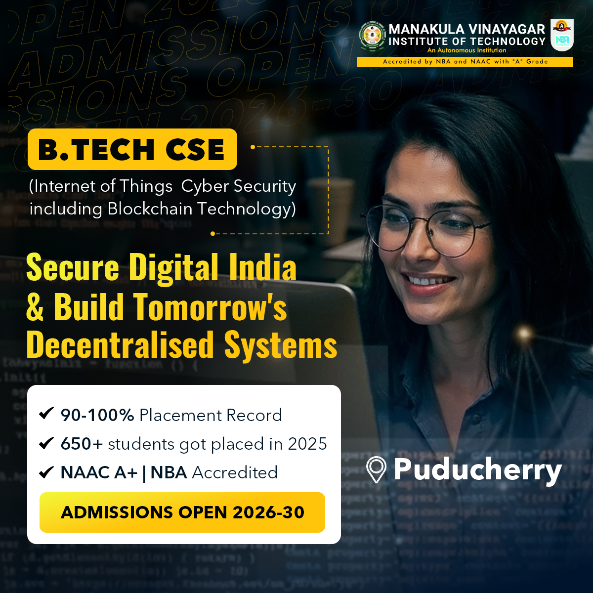 Manakula Vinayagar Institute of Technology Facebook ad