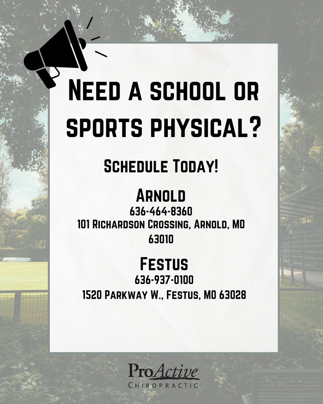 ProActive Chiropractic - Festus Facebook ad