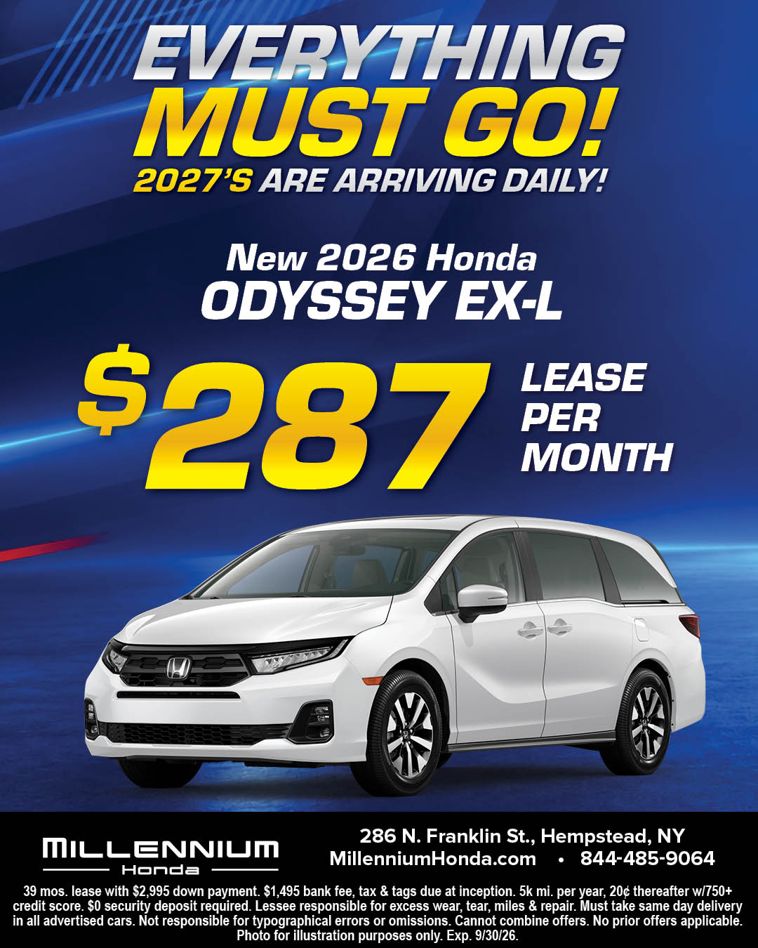 Millennium Honda Facebook ad: New 2026 Honda Odyssey