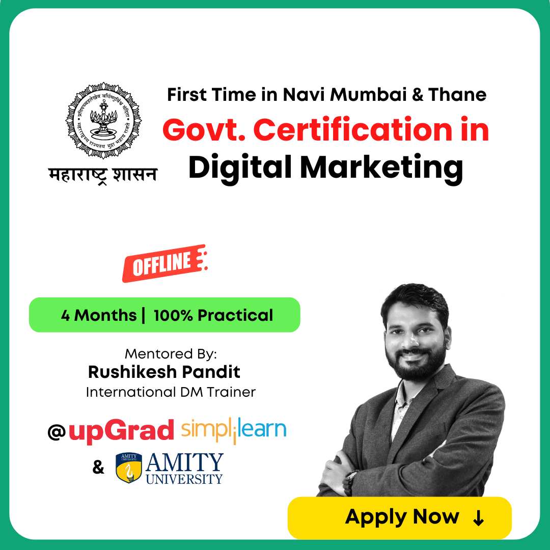 RushiPandit Facebook ad: Government Approved Digital Marketing Course