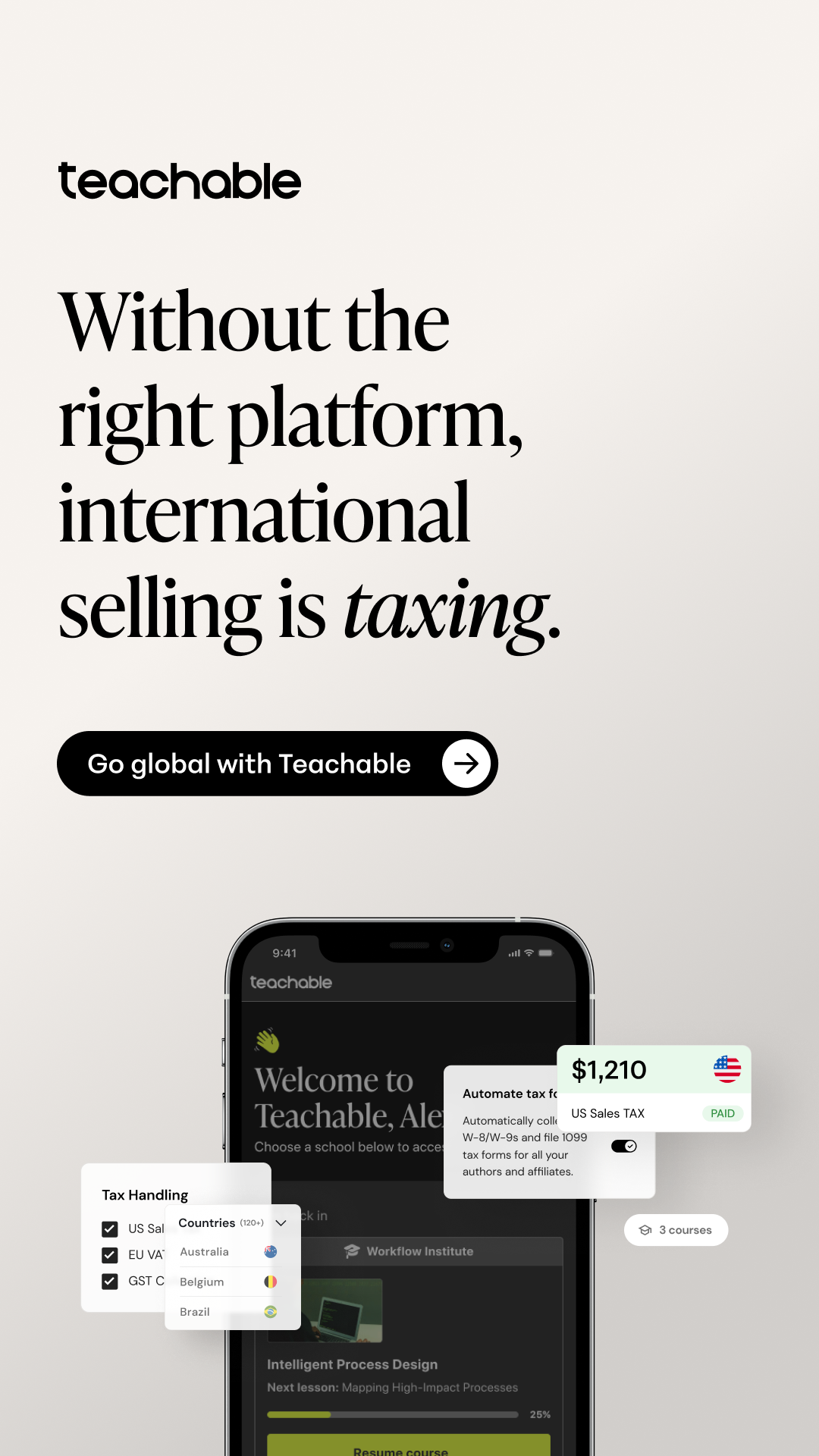 Teachable Facebook ad