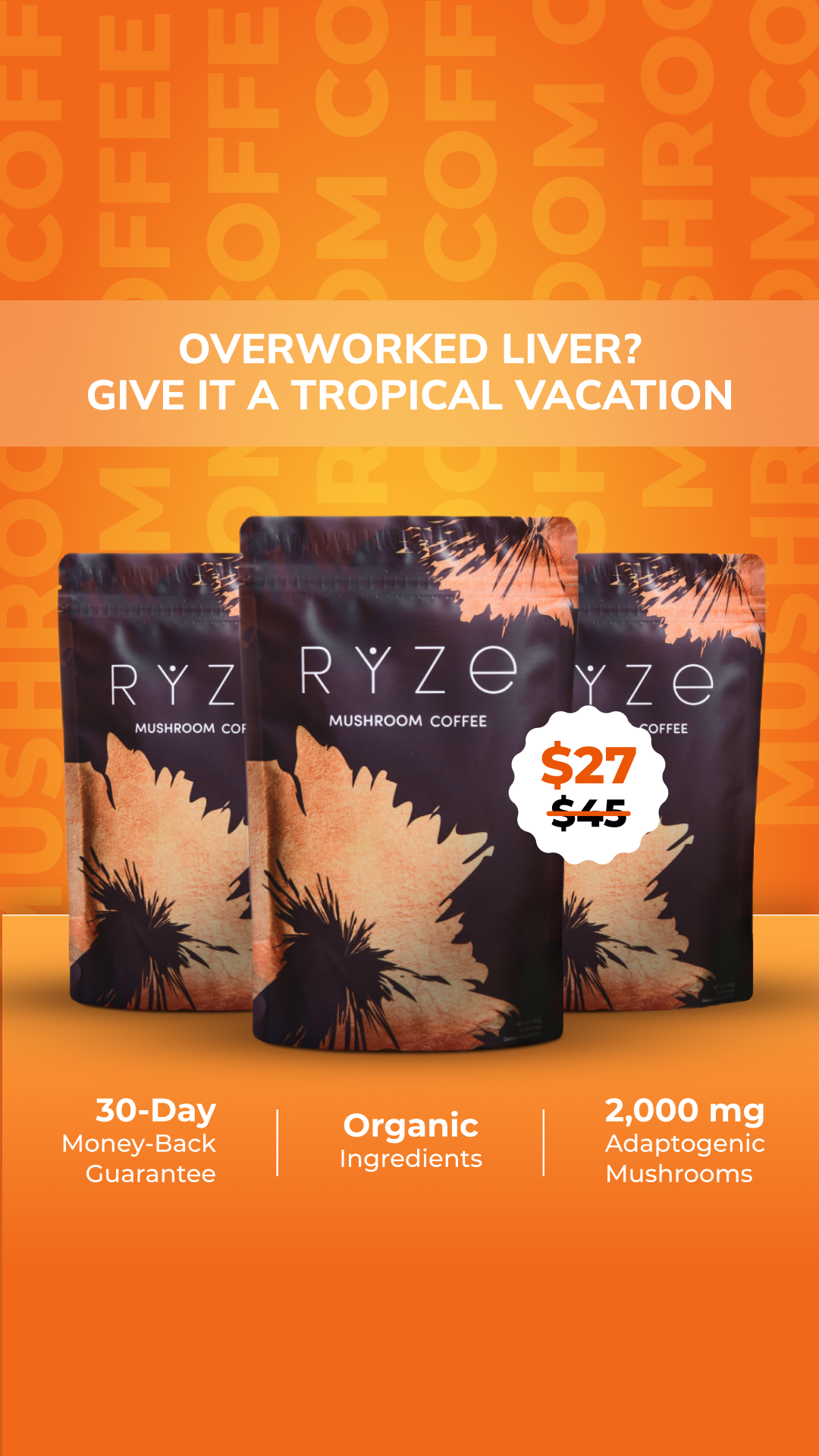 RYZE Superfoods Facebook ad