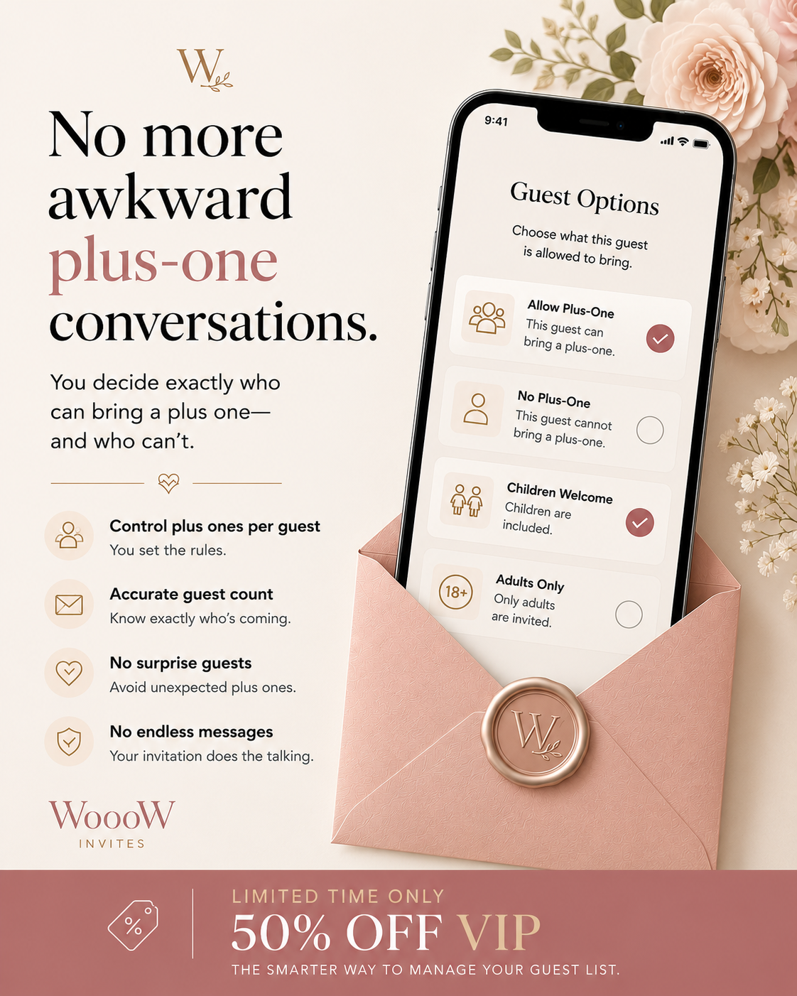 Wooow Invites Facebook ad