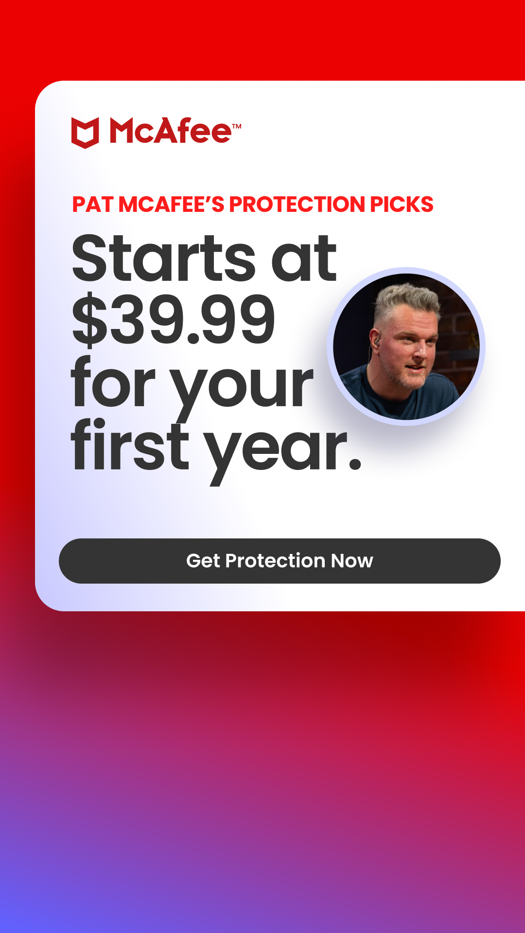 McAfee Facebook ad