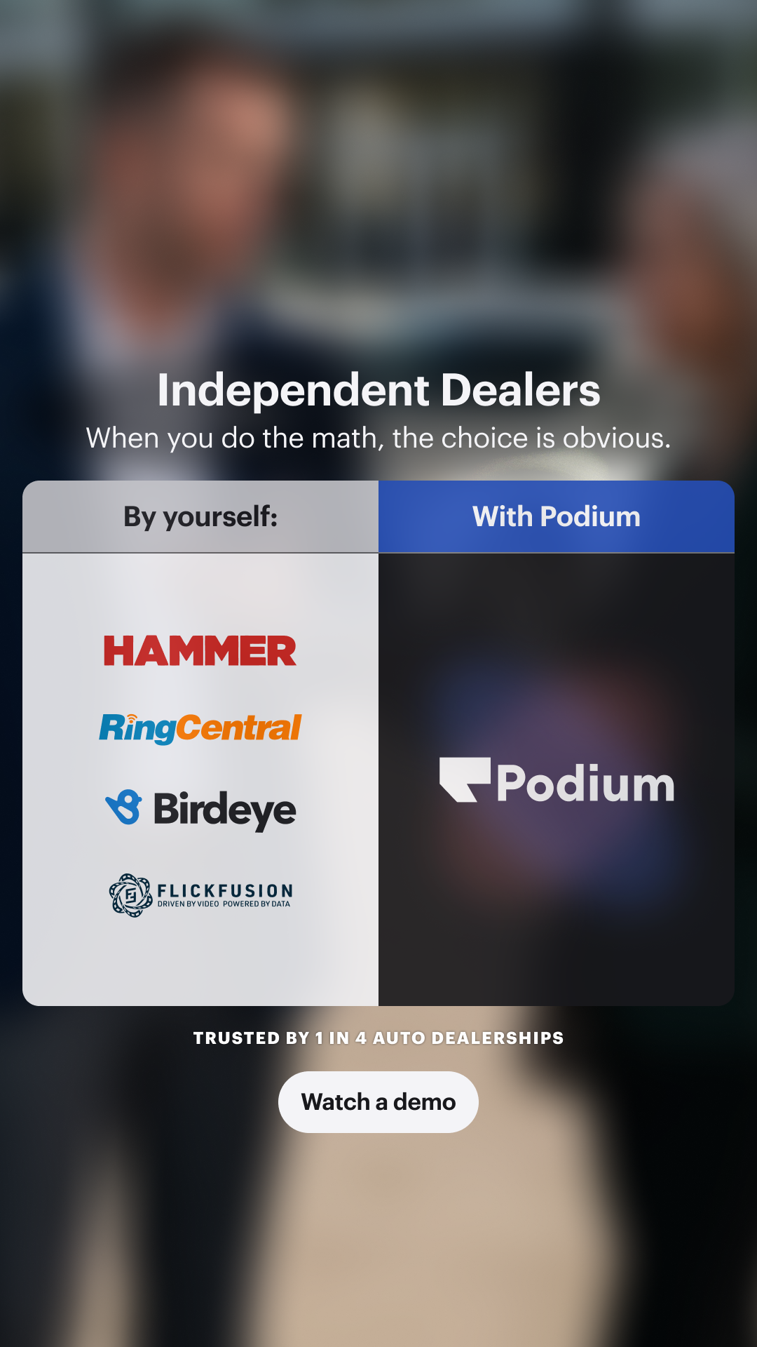 Podium Facebook ad