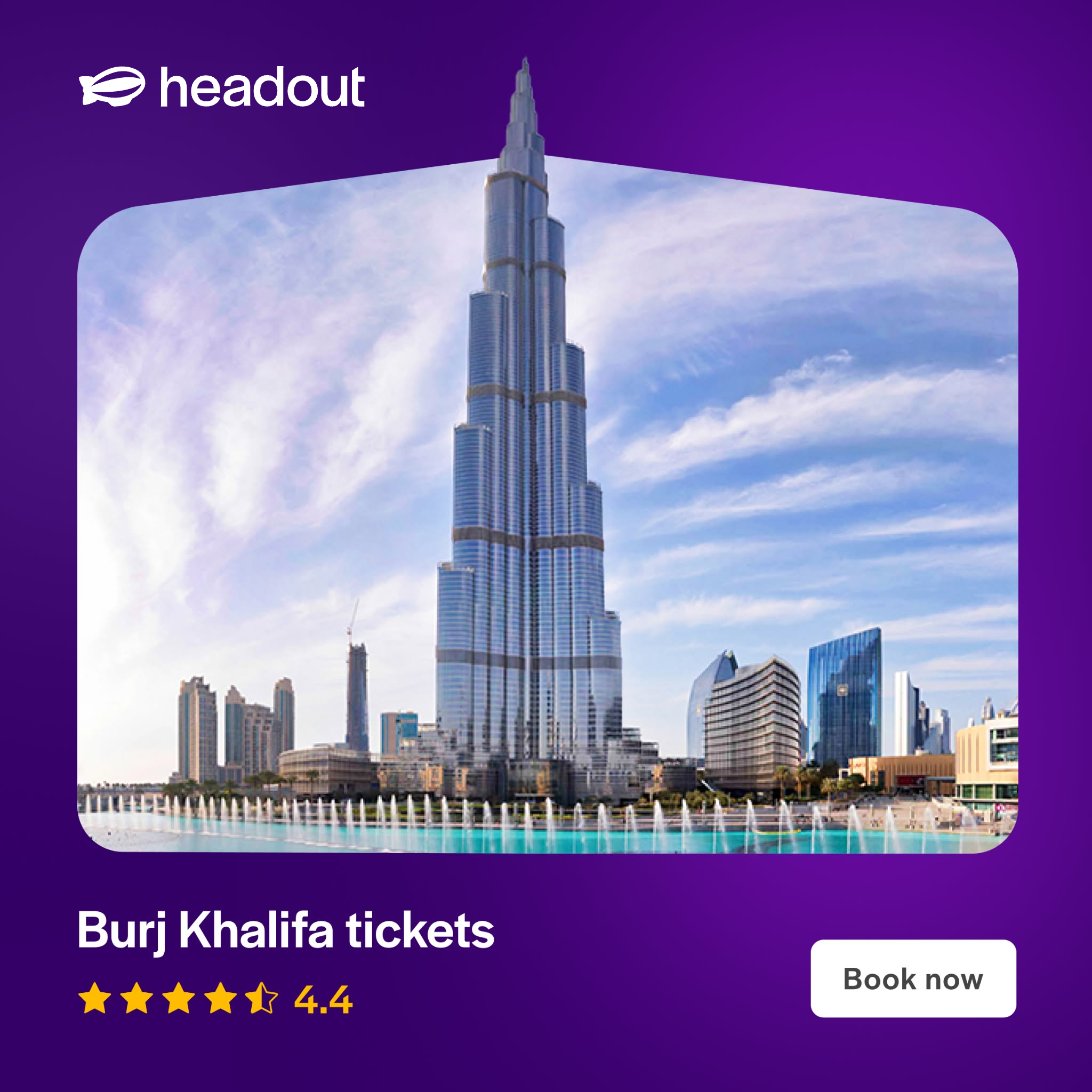 Headout Facebook ad
