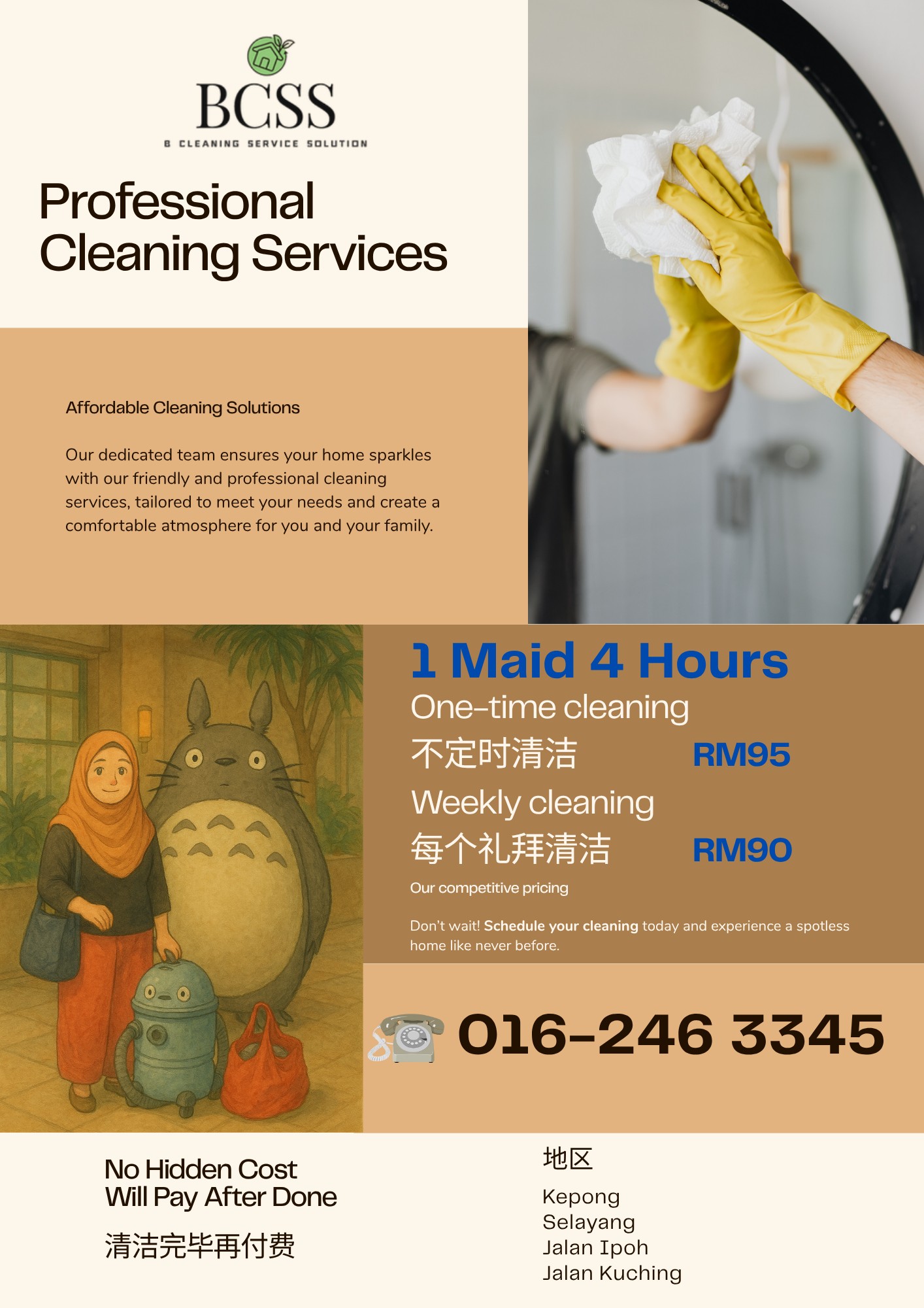 B Cleaning Service Solution Facebook ad: Keep It Clean, Live Better!