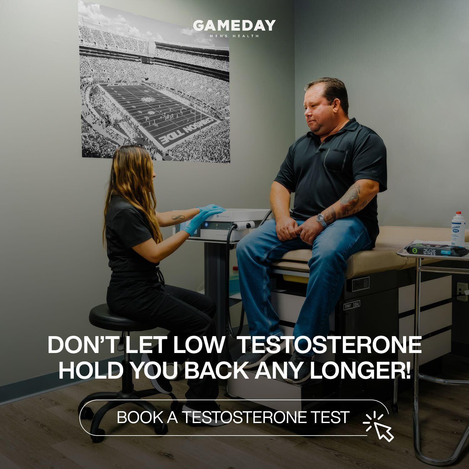 Gameday Men's Health Facebook ad: Get Back In The Game!
