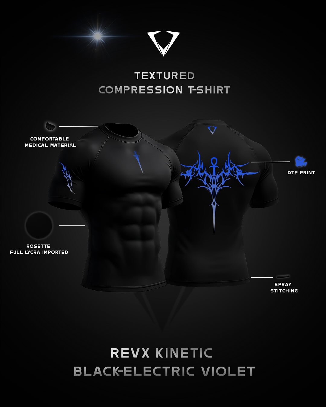 REVX WEAR Facebook ad: التيشيرت الأسود بخامة مريحة وما بتلزقش في الجسم،…