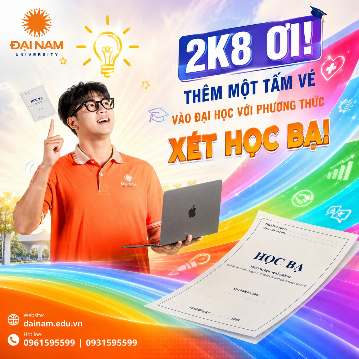 Đại Học Đại Nam Facebook ad: Đăng Ký Xét Tuyển Học Bạ