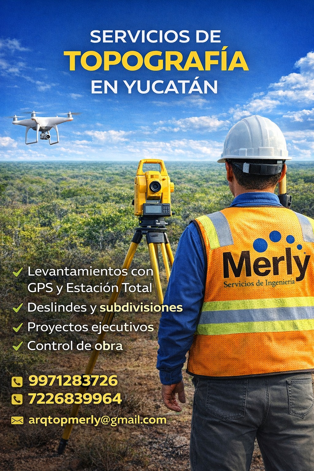Servicios de Ingenieria Merly Facebook ad: Topografía en Yucatán