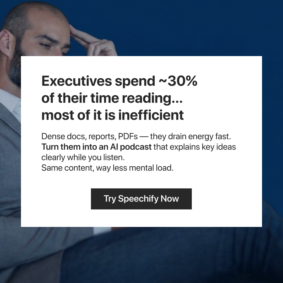 Speechify Facebook ad