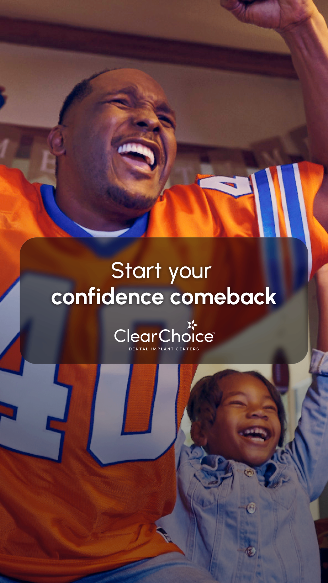 ClearChoice Dental Implant Centers Facebook ad: Smiles built for life