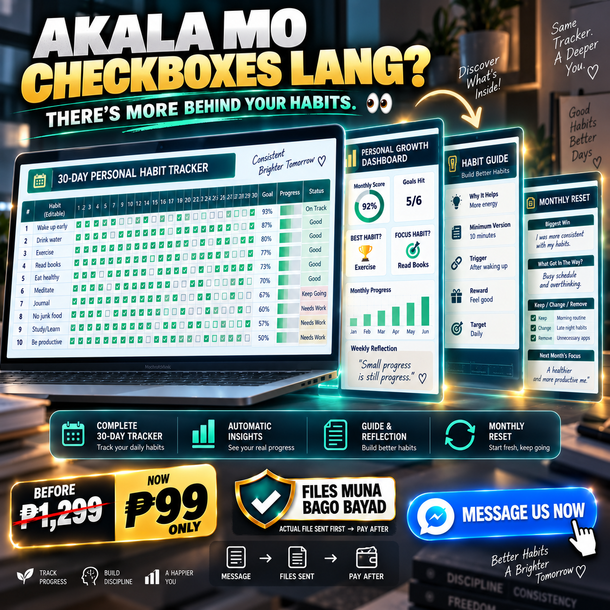 Habit Tracker Facebook ad: May Mas Interesting Sa Likod Ng Tracker