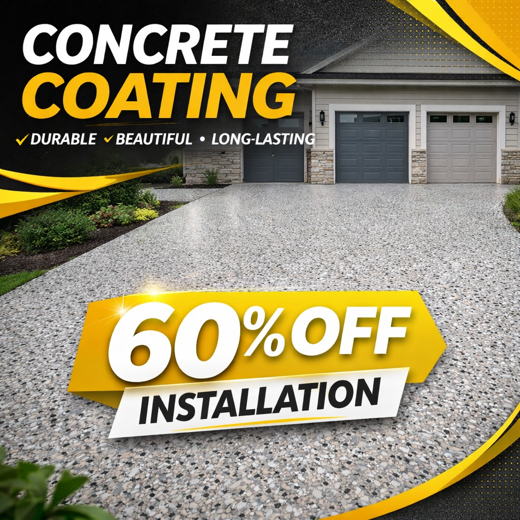 NINJA Concrete Coatings Facebook ad: ๐ฒ๐ฌ% ๐ข๐๐ ๐๐ป๐๐๐ฎ๐น๐น๐ฎ๐๐ถ๐ผ๐ป