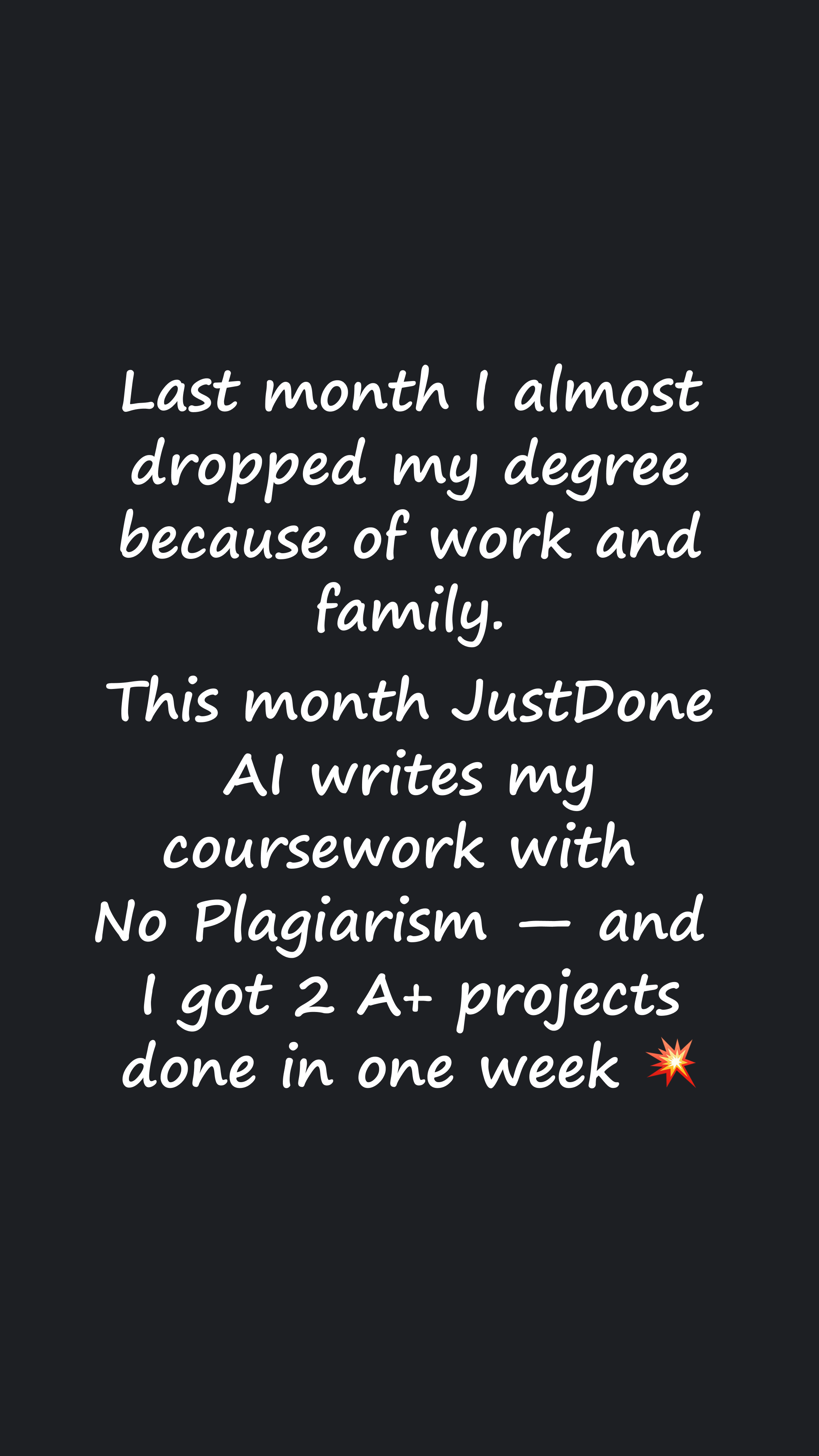 JustDone Facebook ad