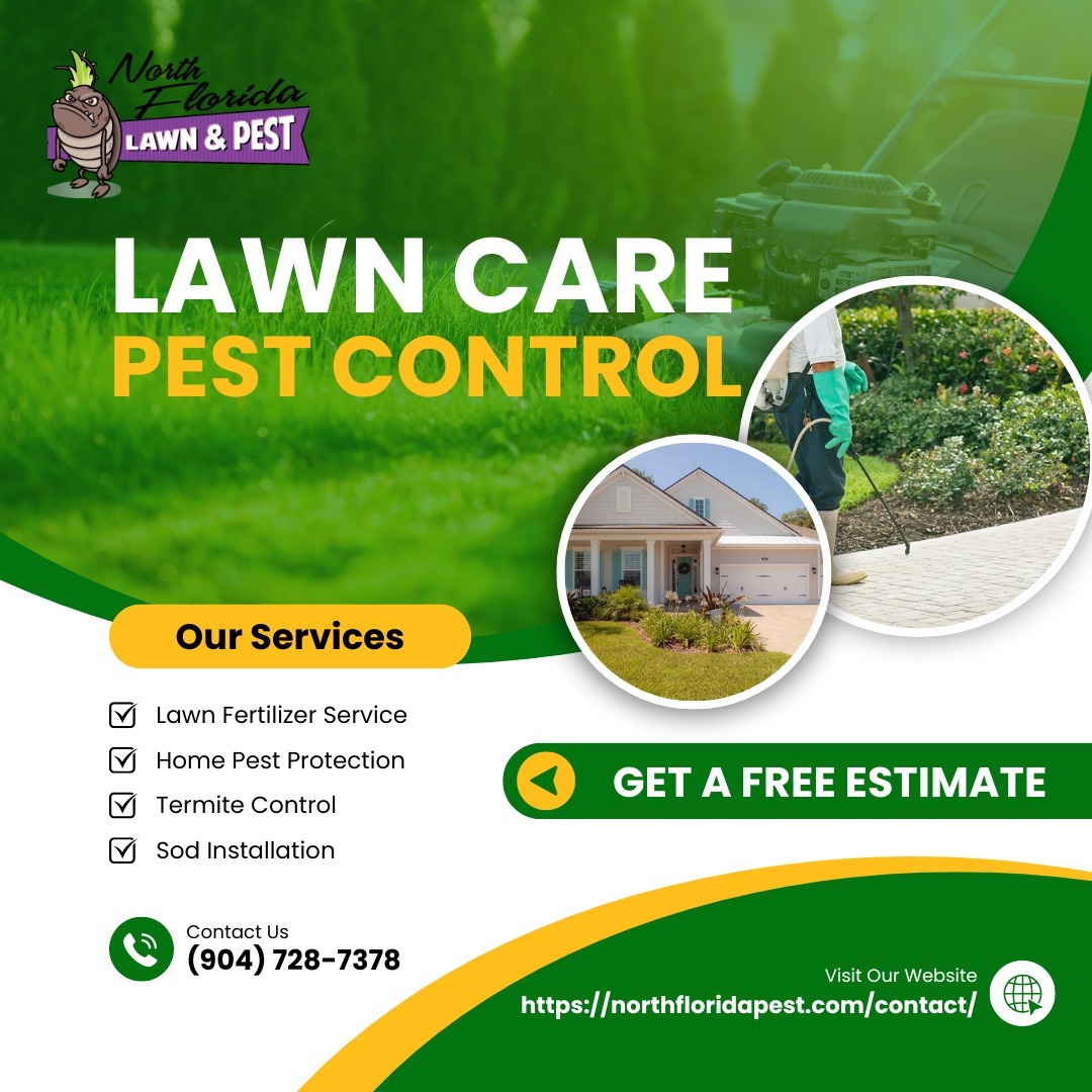 North Florida Lawn and Pest, LLC Facebook ad: Tired of a lawn that's more weeds than…