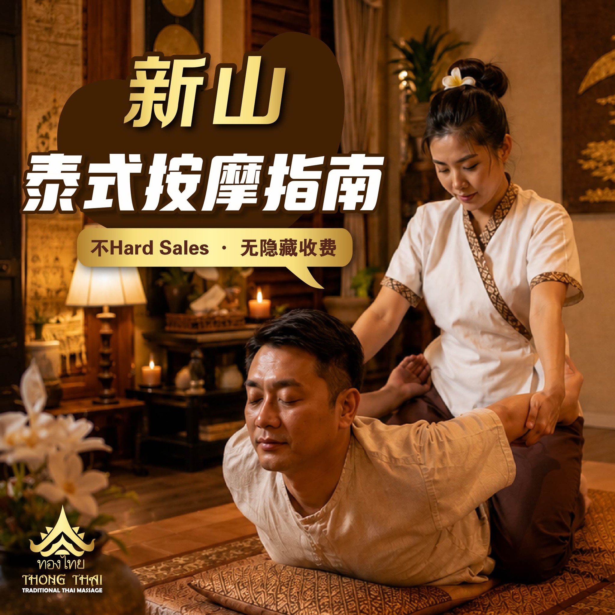 Thong Thai Traditional Thai Massage Facebook ad: 【新山泰式按摩指南 】不Hard Sales、无隐藏收费