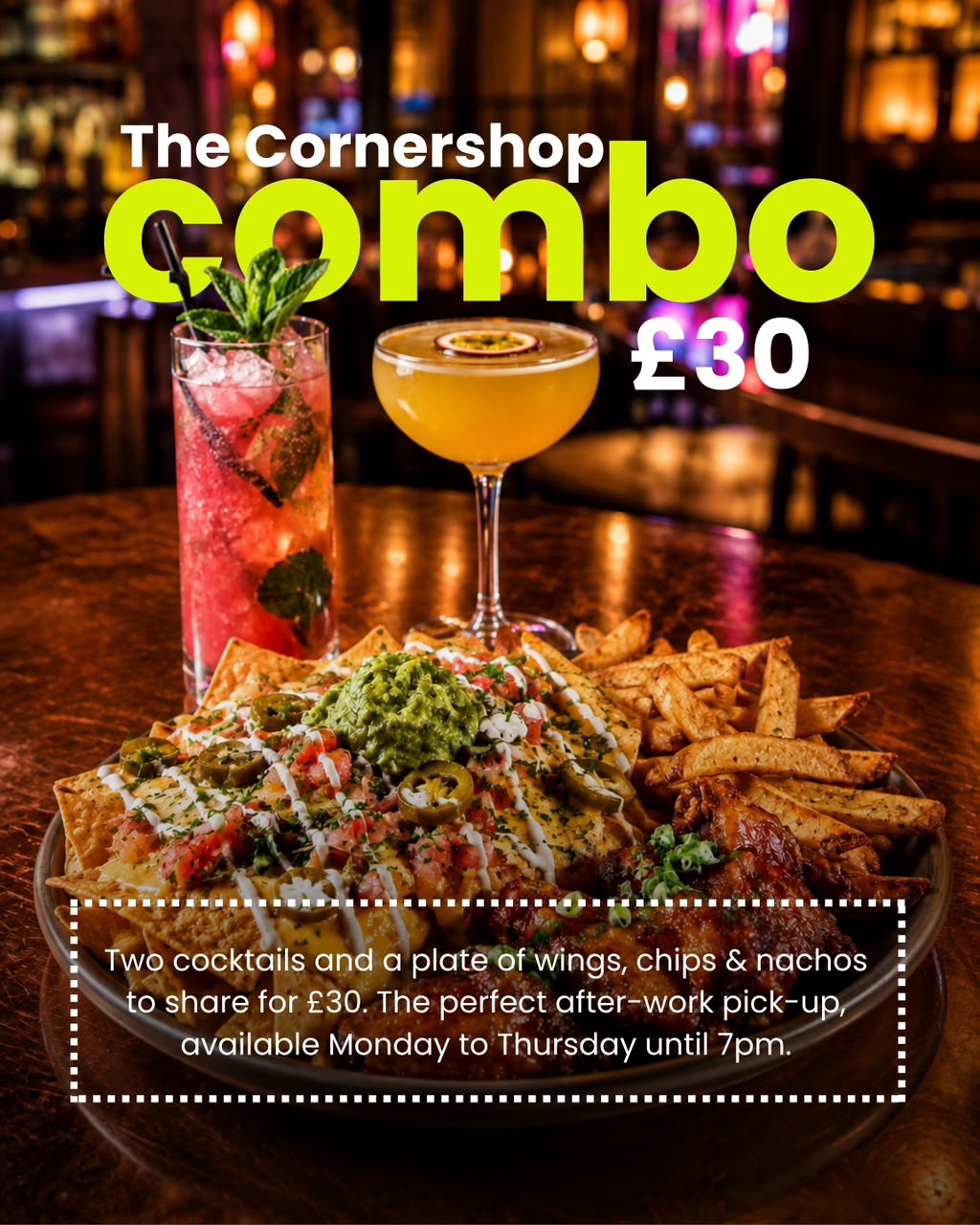 The Cornershop Bar Facebook ad: Looking for your next Shoreditch hangout?