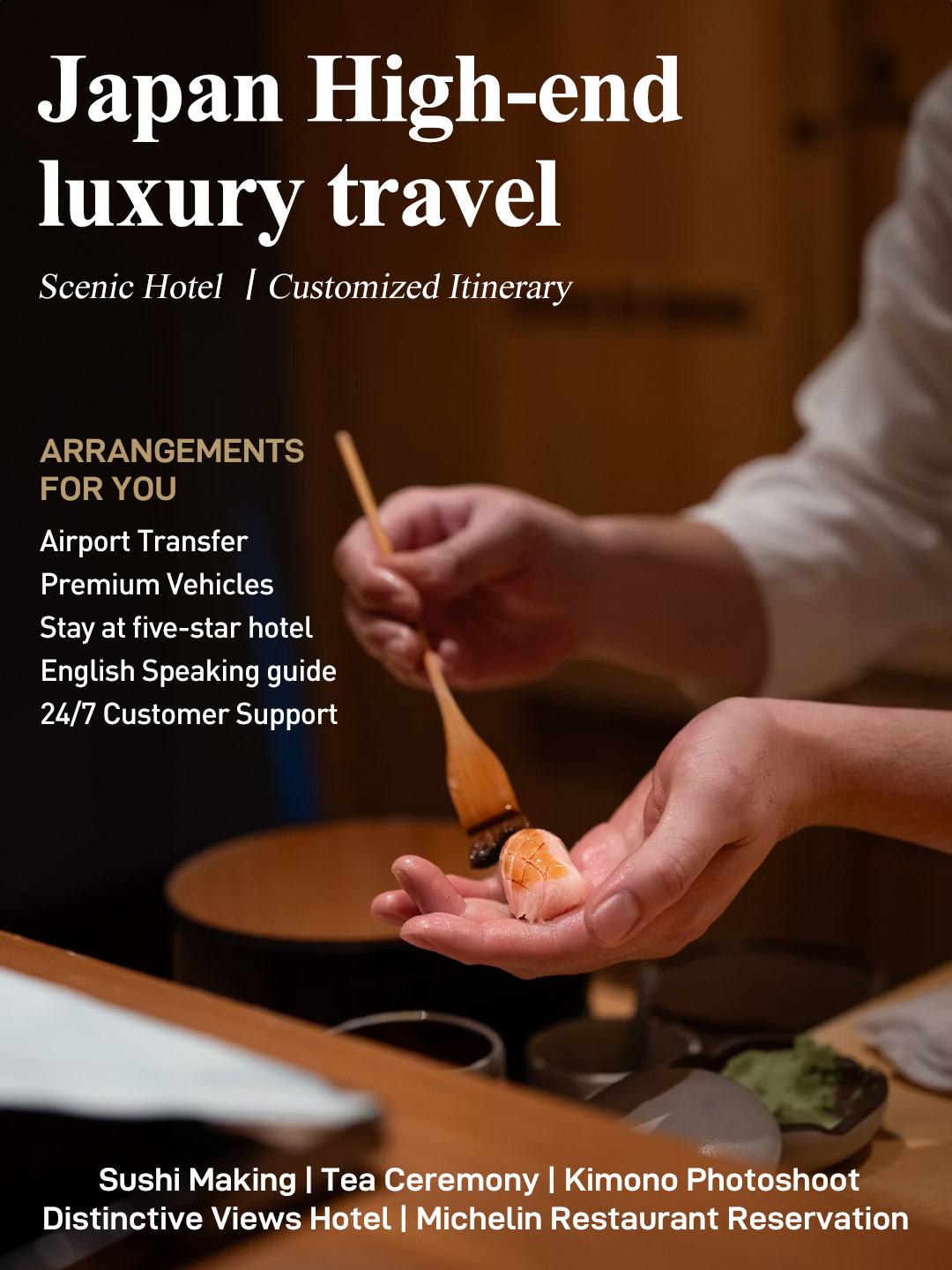 Travel Tides Facebook ad: Embark on a customized trip to Japan.