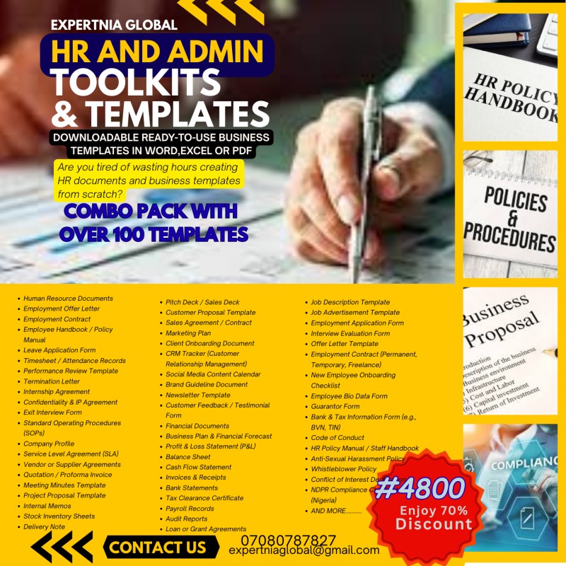 Wealth Wise Insights: investment opportunities and financial insights Facebook ad: Buy HR AND ADMIN TOOLKITS FOR AFRICAN BUSINESS by YAKUBU…