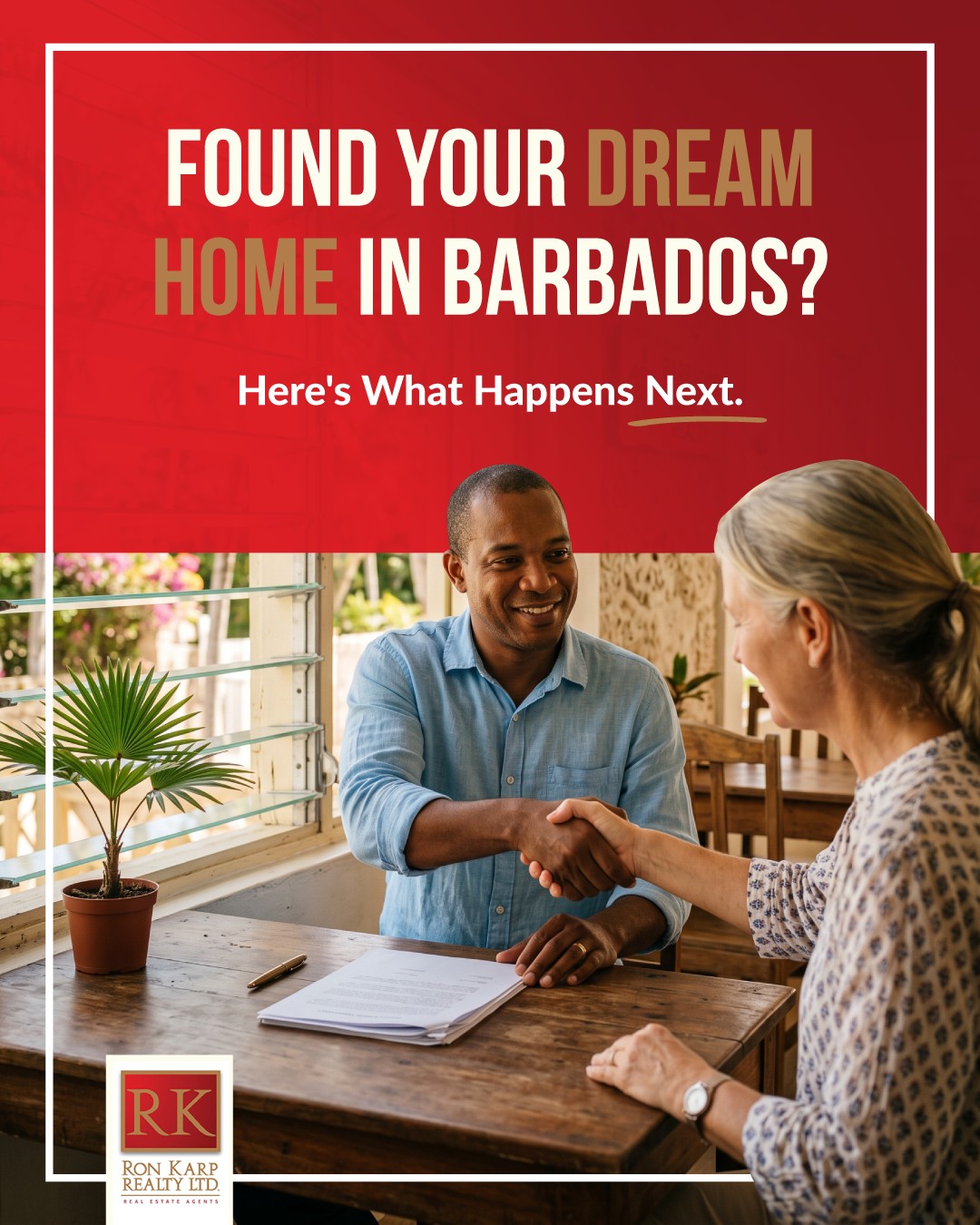 Ron Karp Realty Ltd. Facebook ad: Once you've found the right property, the process…