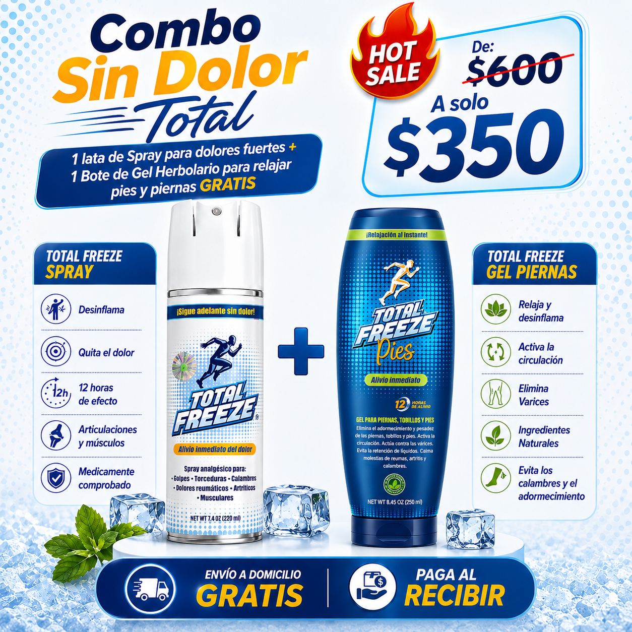 Total Freeze MX Facebook ad: Envío GRATIS