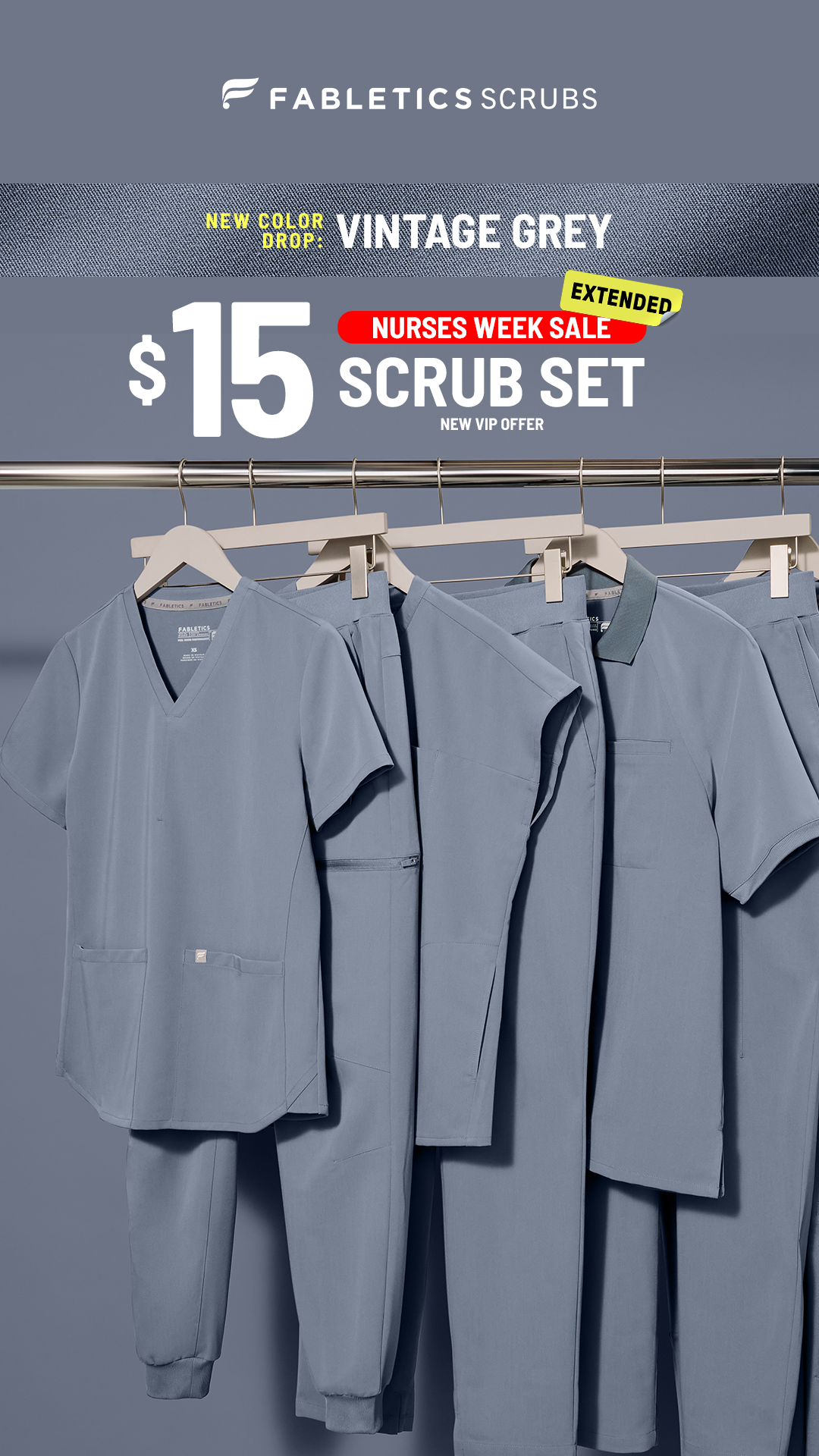 Fabletics Scrubs Facebook ad