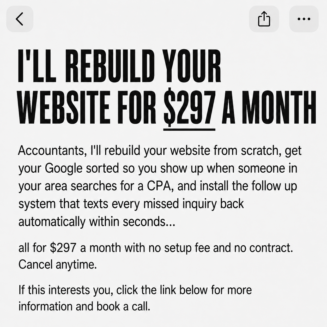 Peak Service Facebook ad
