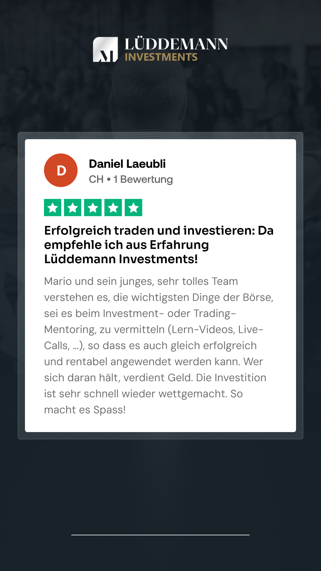 Mario Lüddemann Facebook ad