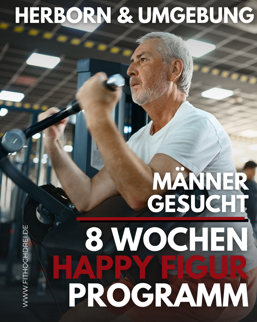 Fithochdrei Facebook ad: Zeit, wieder in Form zu kommen.