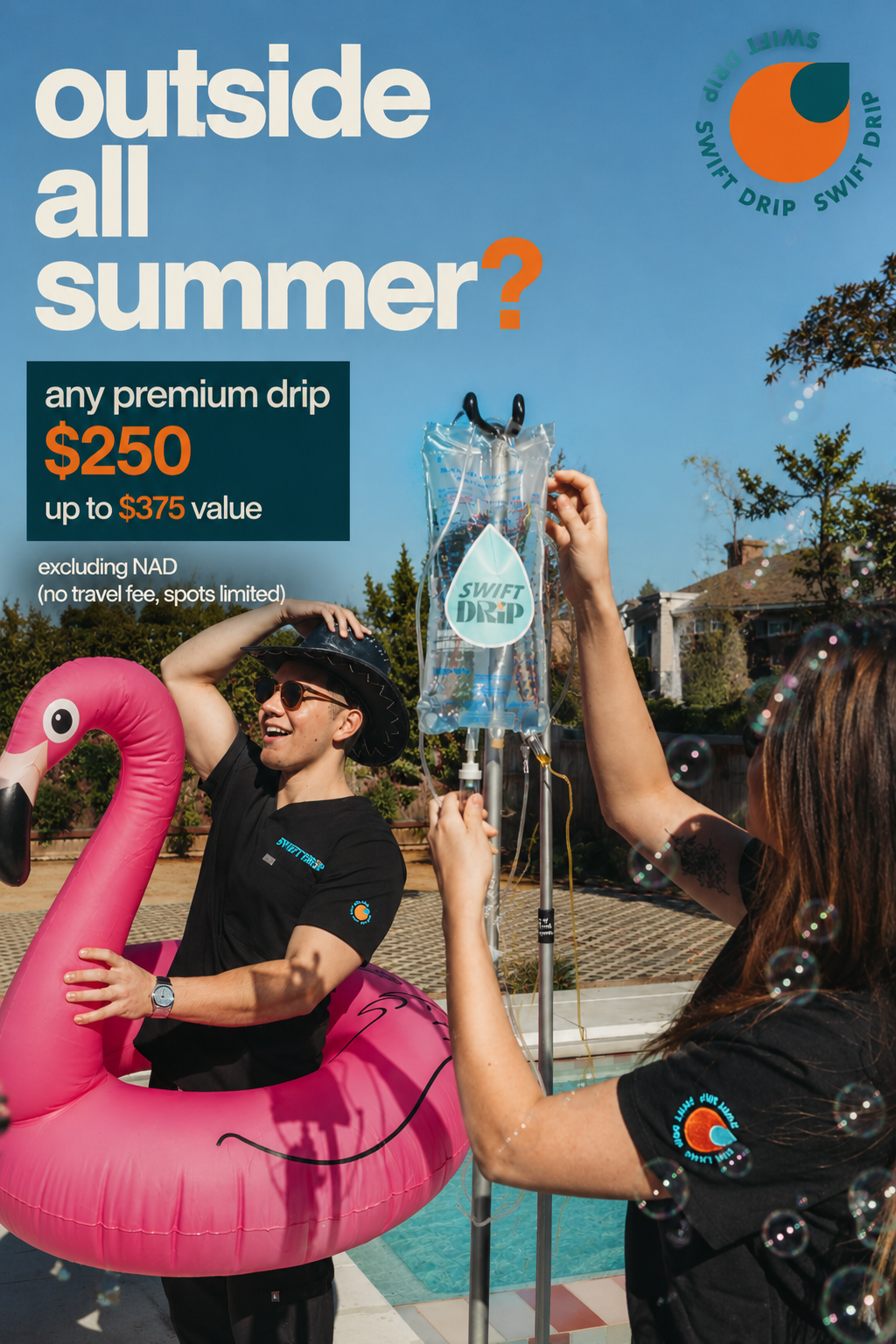 SwiftDrip Mobile IV Hydration Facebook ad from Jun 12, 2026