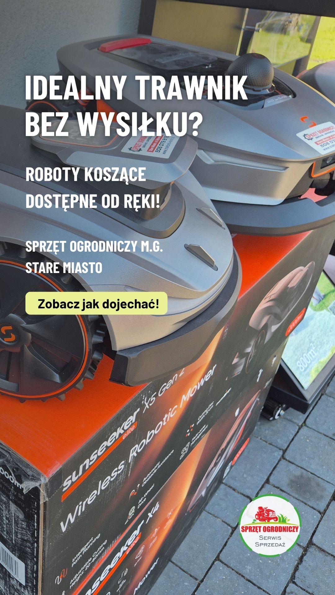 Sprzęt Ogrodniczy M.G. Facebook ad: Roboty koszące, Stare Miasto