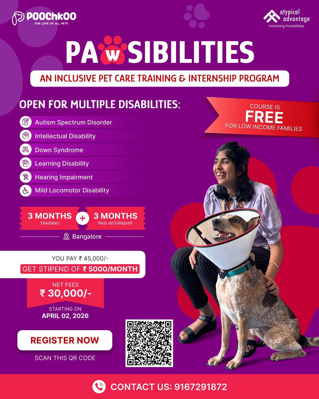 Atypical Advantage Facebook ad: Launching PAWSIBILITIES