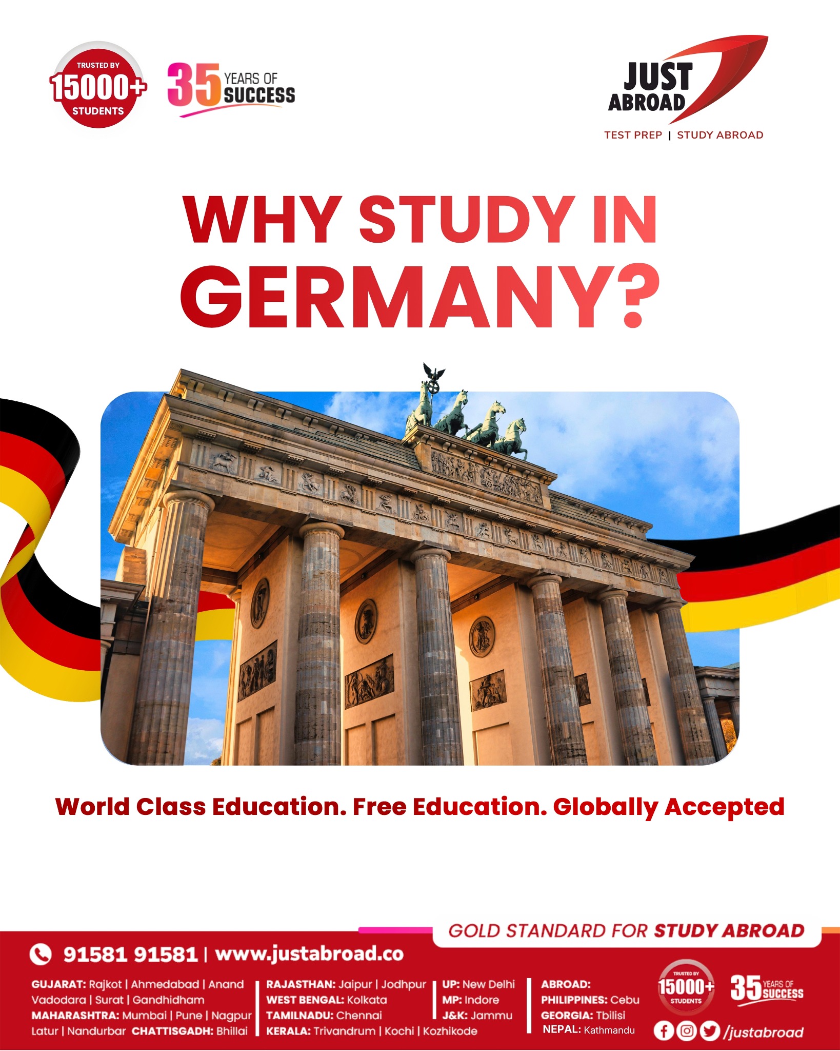 Just Abroad Facebook ad: Dreaming of studying in Germany?